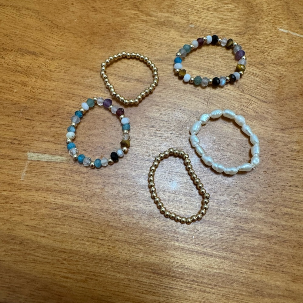 Elegant Beaded Toe Ring Set